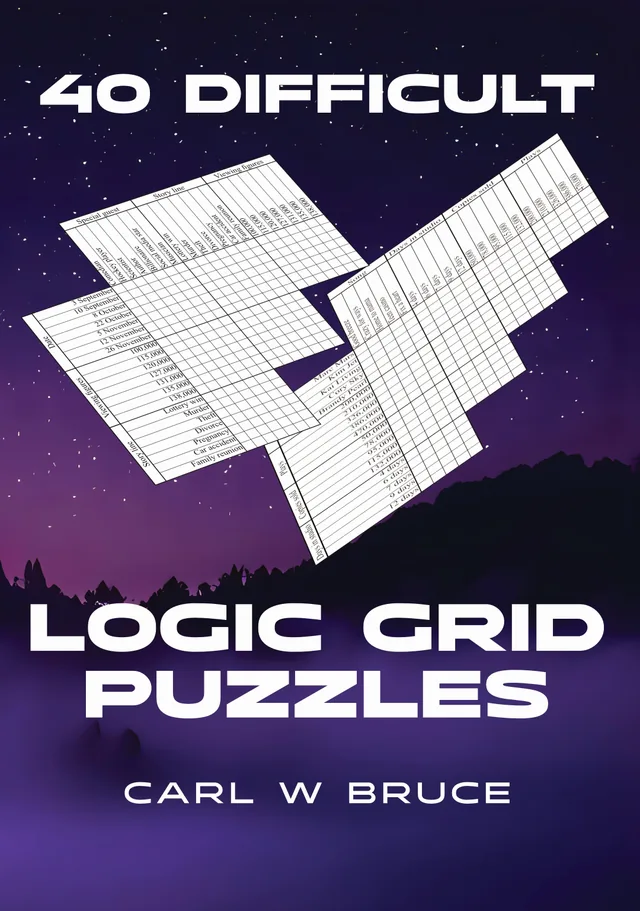40 Difficult Logic Grid Puzzles paperback cover